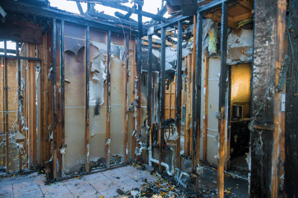 Professional Fire Damage Restoration technician working in Clarksburg, MD